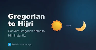 Convert Gregorian to Hijri Date